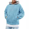 Herrhuvor Pocket Sweatshirt Sport Fall Hoodie Front Pullover Sleeve Fuzzy Men Outwear Long Men's Daily Shirt Hip- Ethnic Athletic