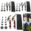 Trekking Poles Carbon Fiber External Quick Lock Hiking Collapsible Stick Set Outdoor Retractable Walking Crutch