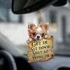 Interi￶rdekorationer Auto Decoration Pendant For Car Exquisite Acrylic Adorable Dog Rearview Mirror Hanging Ornament Keyring 2022