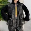 Damen Leder Stil Safari Schaffell Stricken Langarm Trenchcoat Weibliche Streetwear Designer Lose Reißverschluss Echte Oberbekleidung Jacke