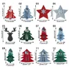 Christmas Knife and Fork Holder Elk Tree Pocket Cutlery Bag Non woven fabric Cookware Organizer Table Decor RRC167