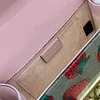 Lyxpåsar Designerväska läderhandväskor axelpåsar mode jordgubbsmönster crossbody kedja messenger väska kvinnor handväska handväska