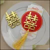 Openers nieuwe opener Chinese Aziatisch thema dubbele geluk fles bruiloftsfeest gunsten giveaways dhs drop levering 2022 home tuin ki dhpue