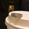 Luksusowy pierścionek Schlumberger Brand Designer S925 Srebrny Krzyż Full Crystal Finger Cluster for Women Fashion Biżuteria