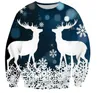 Толстовки с толкованием горячих мужчин осень/зима Новая 3D -печатная рождественская толстовка европейская и американская пуловерная свитер 008