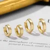 Hoop Earrings Simple Small Piercing Women's Minimalist Korean Gold Color Huggie Statement Jewelry 2022 Trendy