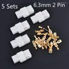 Lighting Accessories 5 Sets 6.3mm 2 Pin Electrical Wire Connector Male Female Cable Terminal Plug Kits Motorcycle Ebike Car