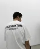 Erkek Tişörtler Yüksek Sokak Küçük Popüler Minimal Tasarım Baskı Slogan Mektubu Baskı Kısa Kollu Çift T-Shirt% 100 Pamuk Black Beyaz T