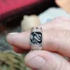 925 Silver Vintage Style Embossed Men's Ring Scorpion Memorial Day Rings Punk Ring Jewelry