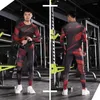 Zestawy biegowe kompresyjne odzież sportowa rajstopy rajstopy męskie joggingowe garnitury ciepły sukni poczeniowy zestaw treningowy