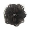 Bandes De Caoutchouc De Cheveux Extensions De Chignon Synthétique Bouclés Chouchous De Cheveux Élastiques En Désordre Chignons Élégants Pièce Pour Femmes Et Enfants Drop De Dh5Sn