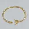 Link bransoletki dla kobiet biżuteria vvs moissanite diamentowy klastrowy bransoletka tenisowa białe złoto plated 925 Srebrny łańcuch srebrny
