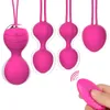Sex toy Electric massagers toys masager 5pcs Vagina Exercise Kegel Balls Kit Ben Wa 10Speed Vibrator Wireless Remote Control Jumping Eggs Erotic ON4X