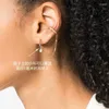 Backs oorbellen modieuze textuur Franse luxe koude wind vol boren Tassel boog niet nodig om oorbanen te dragen clips bot