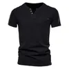 Мужские рубашки Mens Mens Fashion Casual Collo Color Cotton V Sect Pocket Boolg