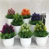 Dekorativa blommor Bonsai Artificial Plant Desktop Fake Plastic Vase Pots For Decor Wedding Christmas Gift Room Decoration Accessories