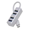 4-Port 3.0 USB Hub z bieżącym rozdzielaczem ochrony dla Windows Mac Linux