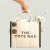 Bolsa Tote Alphabet Canvas Grande Capacidade Portátil Mensageiro Simples Bolsa de Ombro Única Trend Canvas Bento Bag 220801