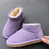Популярная австралийская детская обувь, сапоги для девочек, зимние теплые ботильоны для маленьких мальчиков, черные, розовые туфли, детские зимние ботинки, детские плюшевые ультра мини