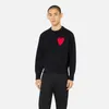 Paris designer masculino ami suéteres amis de coeur amor jacquard tripulação pescoço camisola marca de moda streetwear top123 re91