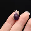 Anhänger Halsketten Natürliche Lila Achate Charms Amethysten Quarz Kristall Stecker Für Heilung Schmuck Ohrring Halskette Herstellung