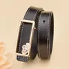 Belts Women's Smooth Buckle Belt Leather Pure Cow Fashionable And Versatile Trouser Straight