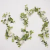 Decorative Flowers Artificial Peony Tea Rose Vine Simulation Eucalyptus Leaf Berry Rattan Wedding Hall Wall Hanging Wreath Home Balcony