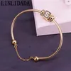 Charm Bracelets 5Pcs Trendy Gold Color Jewelry Inlay CZ Crystal Letter Spacer Bead Women Cuff Bangles