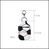 Party Favor Portable Sanitizer Holder Keychains Football Basketball Baseball Ball Sport Leather Keychain Pendant Bottle Er Drop Del Dhlzw