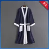 Vêtements de nuit pour hommes peignoirs hommes couleur unie automne hiver gaufre Couple robe de chambre mode El femmes grande poche Design décontracté peignoirs de bain