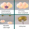 Люстры детские люстры огни для спальни гостиная декоративное освещение 3D -печать Лунный абажу