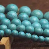 Link Bracelets Authentic Natural Turquoise Hand String High Porcelain Wulanhua Round Beads Iron Wire 108 Ore Jewelry Jade Certificate