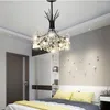 Lampade a sospensione Simig Lighting Modern Luxury Crystal Flower Firefly Light Romantic Accogliente lampadario da sposa con dente di leone