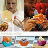 Burger Holders Silicone Hygienic Reusable Hamburger Sandwiches Holder Container Prevent Falling Apart Messy-Free Expandable