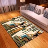 Carpets Ancient Egypt 3D Printing Carpet Living Room Home Egyptian Decor Water Absorption Bathroom Mat Large Bedside Rugs