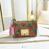 Designer girls strawberry shoulder bag handbag brands gold chain letter printed messenger bags metal chains single shoulder Crossbody Bag