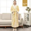 Men's Sleepwear Men Winter Long Coral Fleece Bathrobe Kimono Warm Flannel Bath Robe Cozy Robes Night Women Dressing Gown