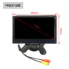 Monitor de vídeo de carro de 7 polegadas Estacionamento seguro Reversão de visualização retrovisor monitores de suporte Câmera de câmera universal acessórios automáticos