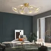 Plafondlampen licht luxe woonkamer lamp post modern eenvoudige koper slaapkamer net rode led creatieve led