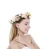 Fiori decorativi Fasce floreali Corona Ghirlanda Donne Ragazze Adolescenti Copricapo per feste Matrimonio Spiaggia Festival Corona Halo