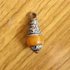 Hanger kettingen pn138 vintage Tibetaans zilver ingelegde hars schattig 22 mm druppel sieraden maken