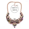 Collier ras du cou luxe cristal autrichien strass collier femmes bijoux multicolore Boho ethnique déclaration femme grand col