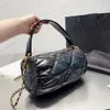 Designers Cylindre fourre-tout Sac femme Bowling sac nouveau sac à main fourre-tout en cuir Luxurys chaîne sacs à bandoulière mode diamant treillis sac à bandoulière