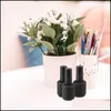 Storage Bottles Jars Storage Bottles Jars 1Set Creative Nail Polish Bottle Glass Container Sub Black Drop Delivery 2022 Home Garde Dhxx0