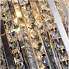 Lâmpadas pendentes modernas D600mm H2000mm S Gold Big Luxury Crystal Chandelier K9Crystal para El Lobby Double Floor E14 30 Lâmpada