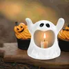 Kaarsenhouders kandelaar kandelaar spook spookwetenschappelijk stand decor ornament keramische desktopplaat cadeau levering uniek votief decoratief