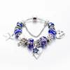 Charm Bracelets VIOVIA Blue Star Moon Handmade Bracelet & Bangles For Women Fashion Jewelry Fit Pan Original