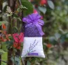 Sacchetti di organza di cotone trasparente viola Bustina di lavanda Borsa di fiori secchi fai da te Custodia regalo per festa di nozze Gioielli Bomboniere Custodia a rete con coulisse