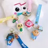 Chaveiros Coréia Dos Desenhos Animados Anime Kakao Amigos Urso Coelho Pingente Kawaii Carro Anel Anel Saco de Telefone Pendurado Jóias Presentes G2210269258491