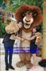 Leão de Madagascar Alex Traje Mascote Adulto Personagem de desenho animado Terno Abertura Recepção Tamanho grande Tamanho bom zz7682